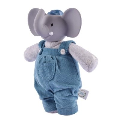 Natural Rubber Head, Organic Cotton Body Soft Toy - Meiya Mouse or Alvin Elephant by Tikiri