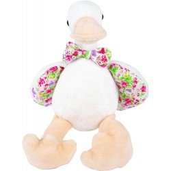 Suki Gifts 14425 Ditsy Floral Delphi Duck Cuddly Toy, Multi-Colour