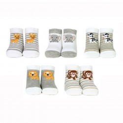 Cucamelon Baby Socks Pack of Five - Ducks , Flamingos or Safari